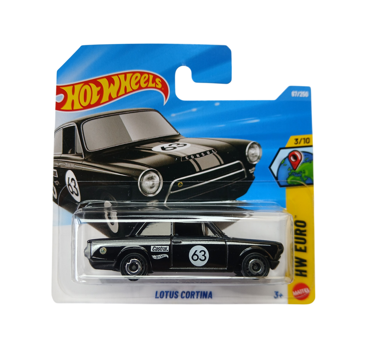 Lotus Cortina Black - HW Euro 3/10 - Hot Wheels - Scala 1/64 Circa