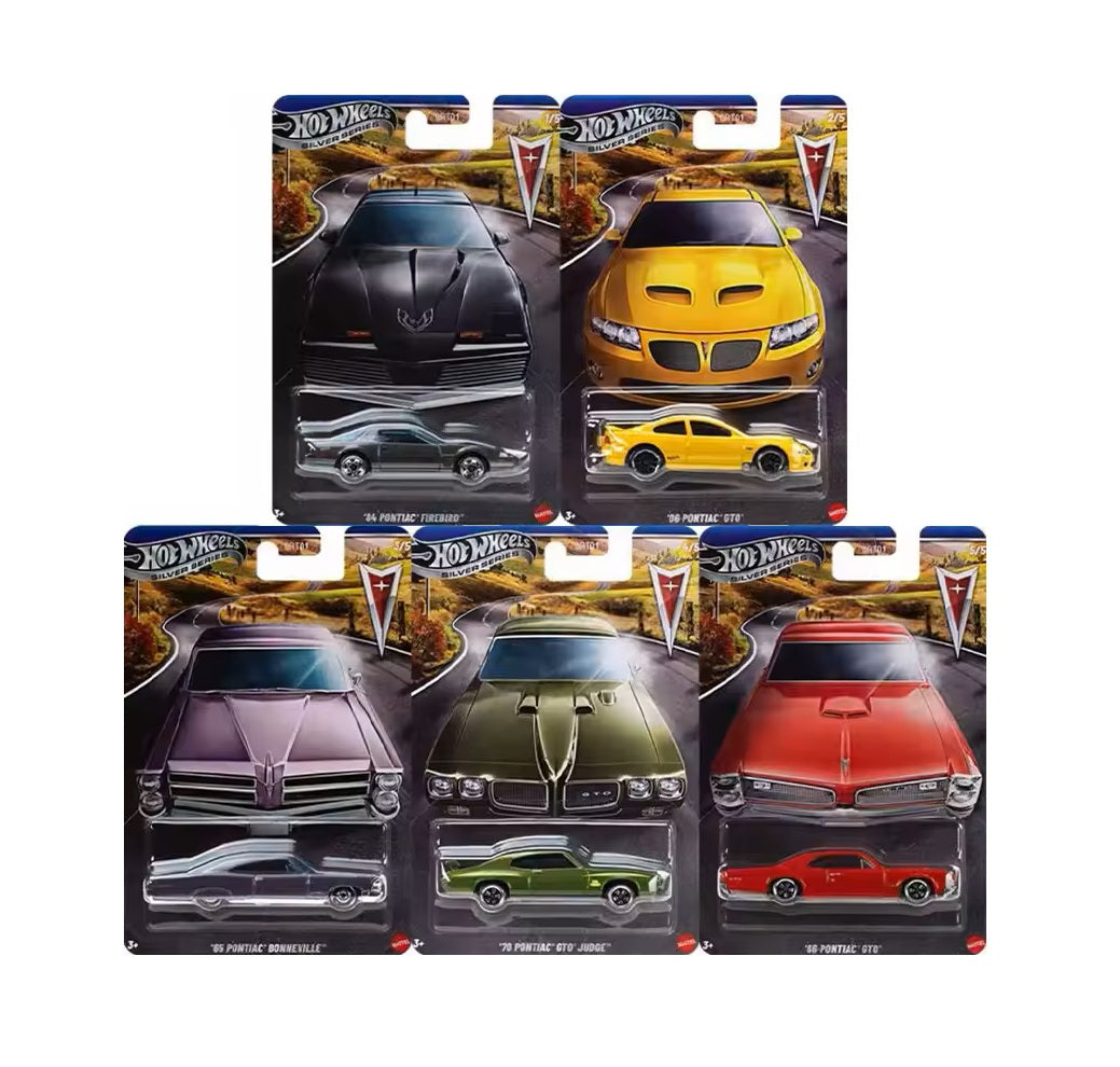 Set 5 Modelli - Silver Series Pontiac  Series Full Set - Hot Wheels - Scala 1/64