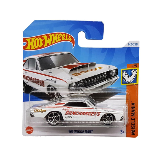 '68 Dodge Dart White - Hot Wheels - HW Muscle Mania 1/5 - Scala 1/64 Circa