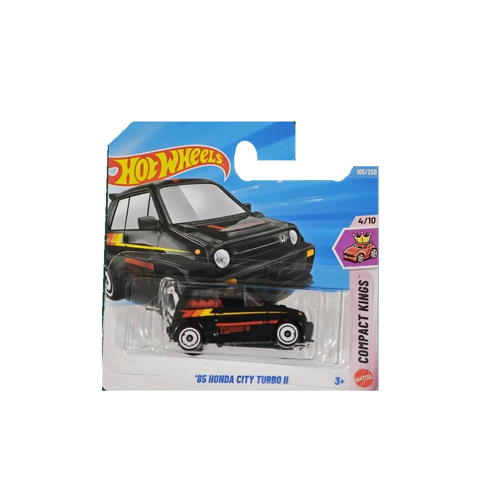 ’85 Honda City Turbo II Black - HW Compact Kings 4/10 - Hot Wheels - Scala 1/64 Circa