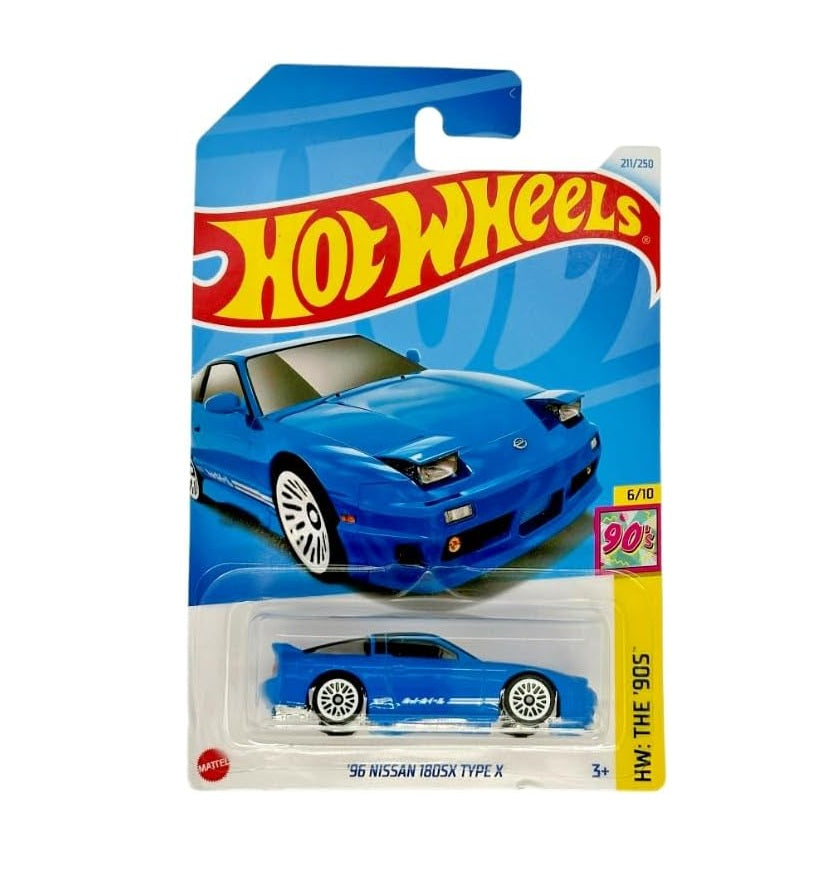 Hot Wheels - '96 Nissan 180SX Type X - HW The '90 6/10 - Long Card - Scala 1/64 Circa