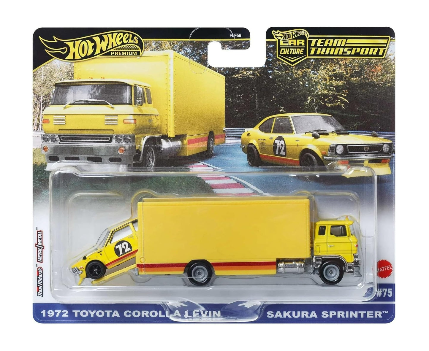 1972 Toyota Corolla Levin + Sakura Sprinter - Series Car Culture Team Transport - Hot Wheels Premium - Scala 1/64
