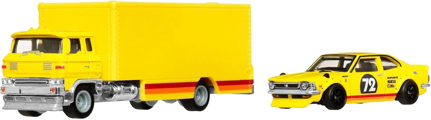 1972 Toyota Corolla Levin + Sakura Sprinter - Series Car Culture Team Transport - Hot Wheels Premium - Scala 1/64