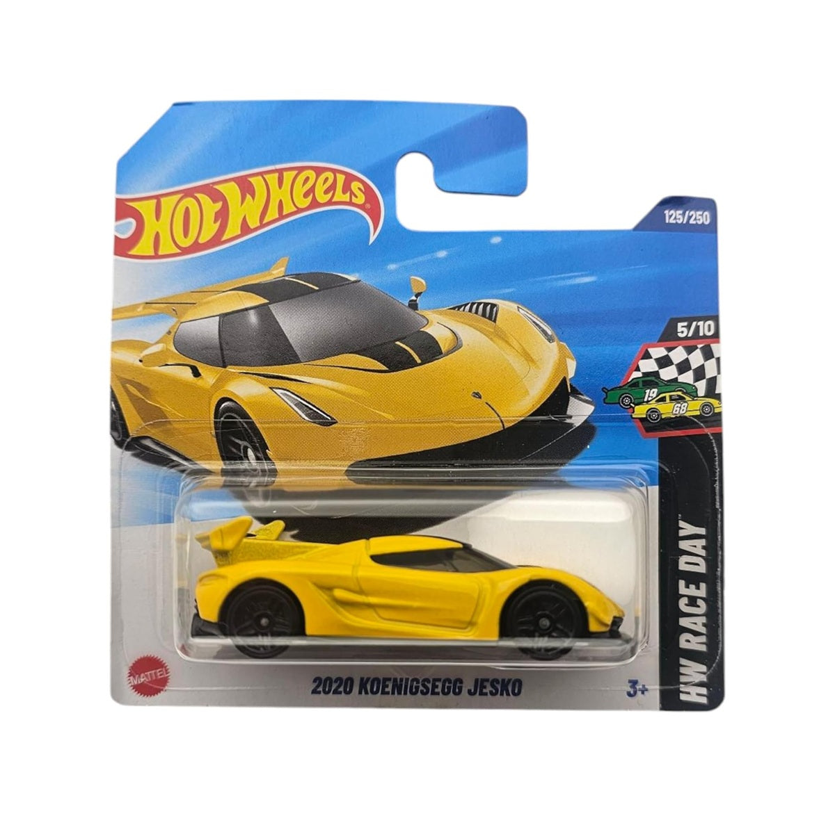 2020 Koenigsegg Jesko Yellow - Hot Wheels - HW Race Day 5/10 - Scala 1/64 Circa