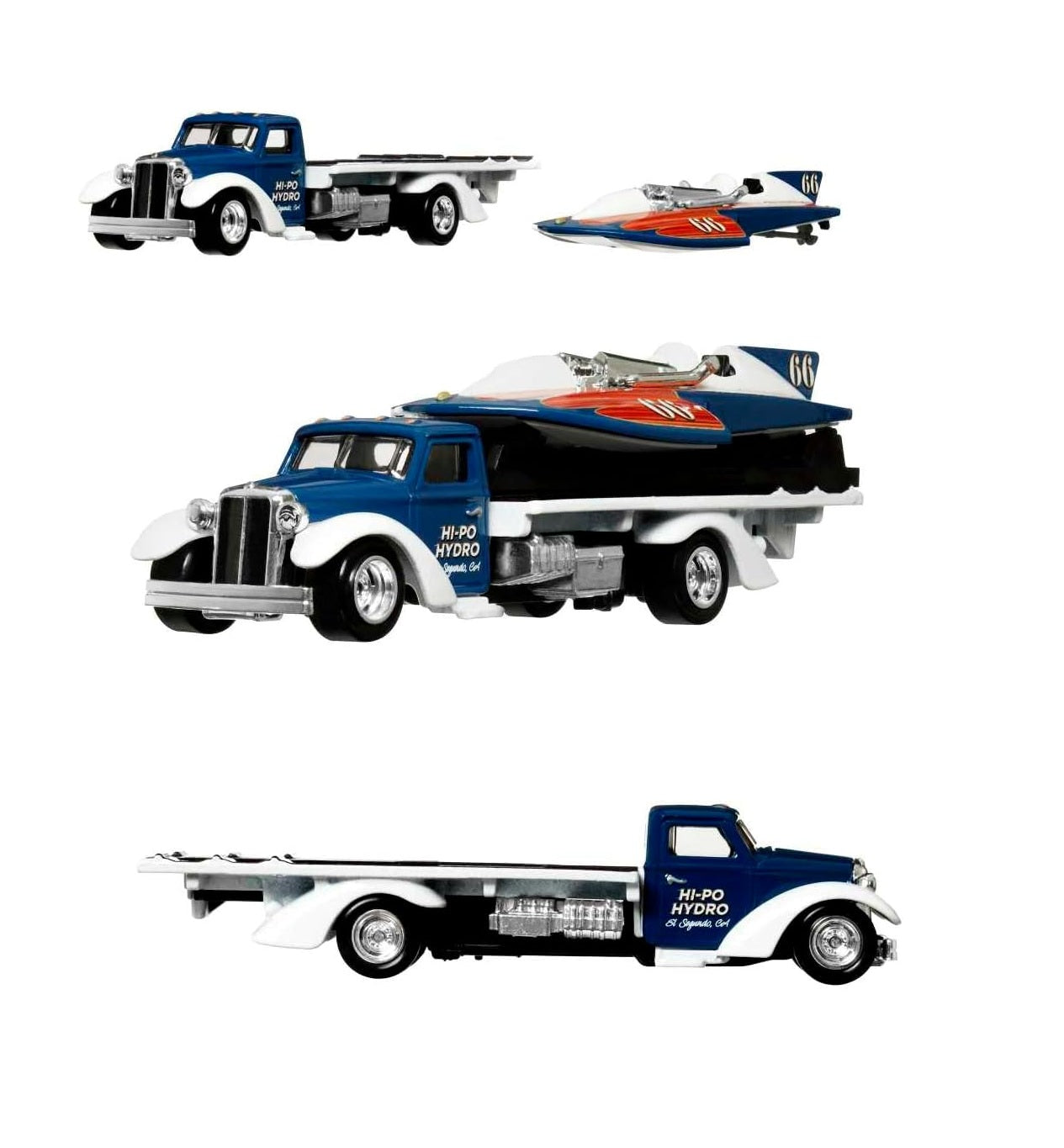 HW Classic Hydroplane & Speed Waze - Series Car Culture Team Transport - Hot Wheels Premium - Scala 1/64