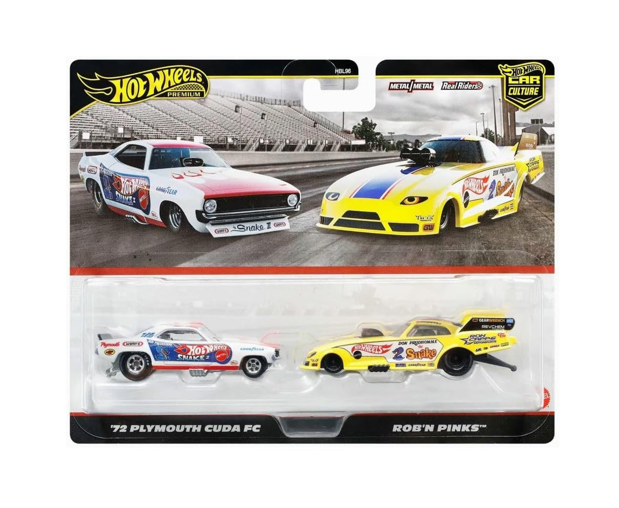 2-Pack '72 Plymouth Cuda FC/Rob N' Pinks - Hot Wheels Premium - Scala 1/64