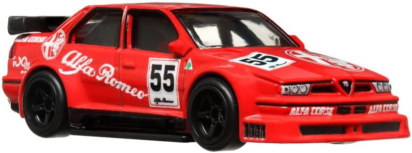 Alfa Romeo 155 V6 Ti & Fleet Flyer - Series Car Culture Team Transport - Hot Wheels Premium - Scala 1/64