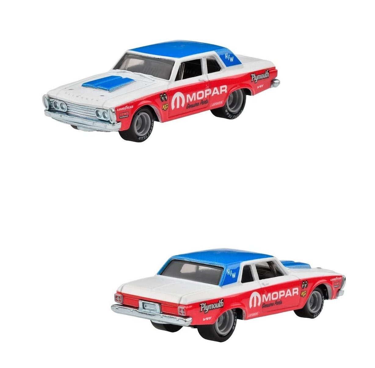 2-Pack '63 Plymouth Belvedere 426 Wedge & '65 Dodge Coronet - Hot Wheels Premium - Scala 1/64