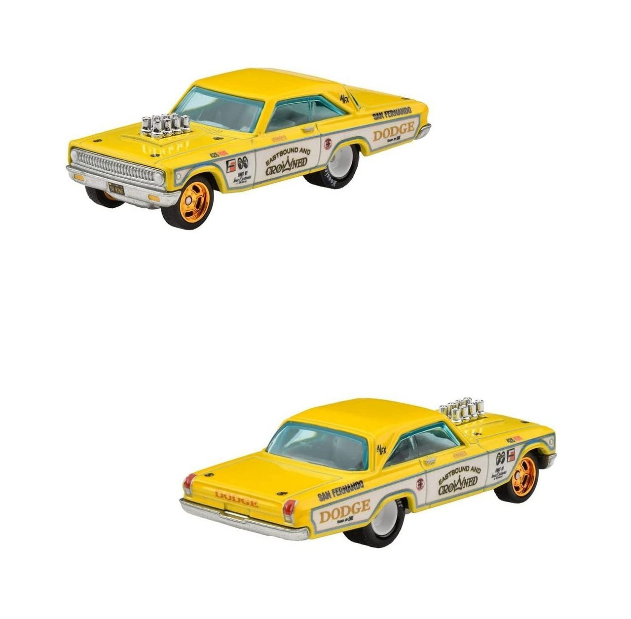 2-Pack '63 Plymouth Belvedere 426 Wedge & '65 Dodge Coronet - Hot Wheels Premium - Scala 1/64