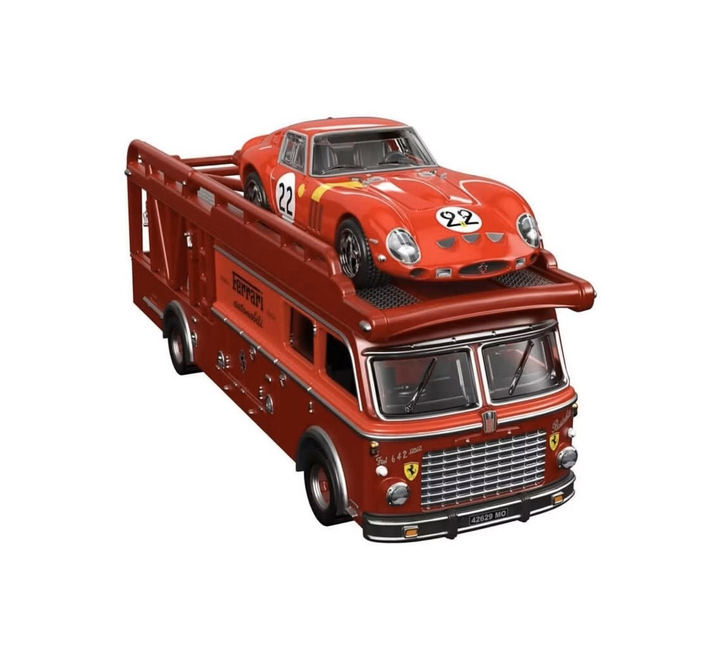 Ferrari 250 GTO + Fiat 642 RN2 Bartoletti Transporter - Series Car Culture Team Transport - Hot Wheels Premium - Scala 1/64