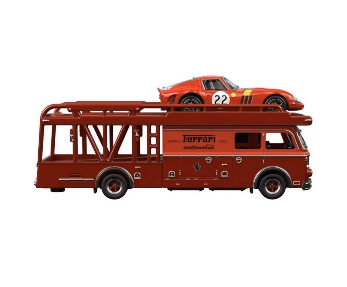 Ferrari 250 GTO + Fiat 642 RN2 Bartoletti Transporter - Series Car Culture Team Transport - Hot Wheels Premium - Scala 1/64