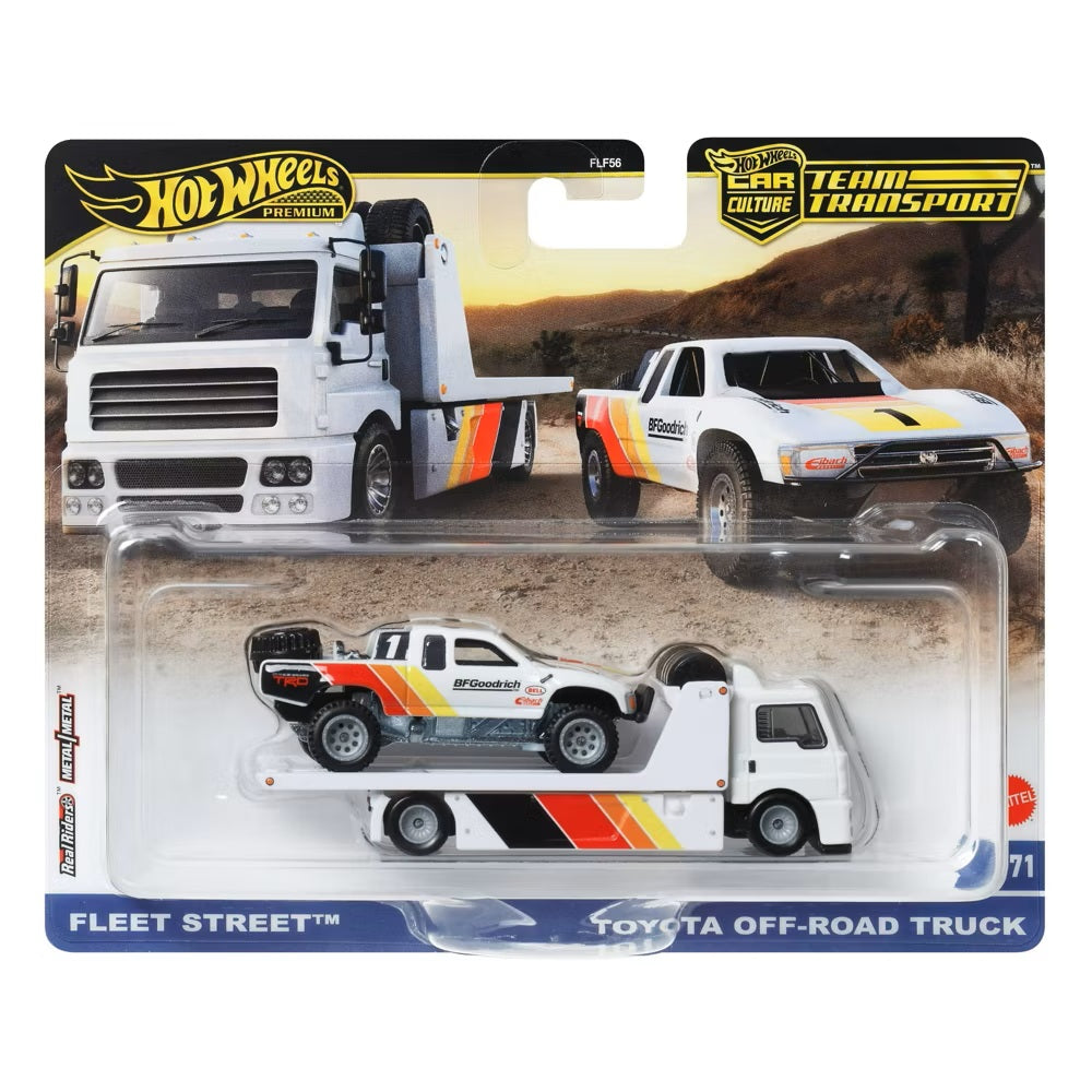 Toyota Off Road Truck + Fleet Street - Series Car Culture Team Transport - Hot Wheels Premium - Scala 1/64