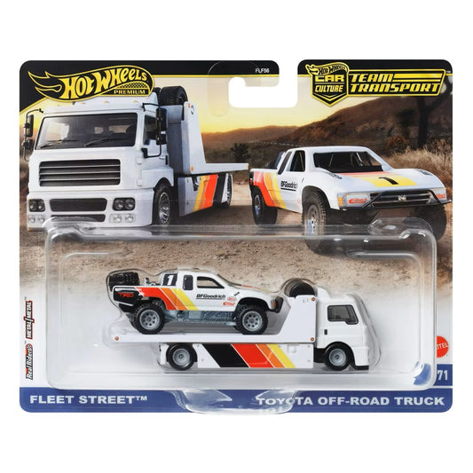 Toyota Off Road Truck + Fleet Street - Series Car Culture Team Transport - Hot Wheels Premium - Scala 1/64