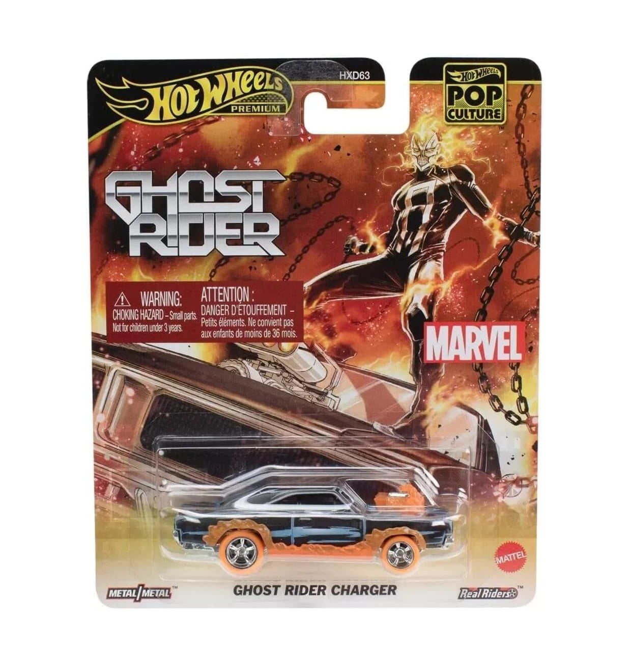 Ghost Rider Charger Marvel - Hot Wheels Premium - Scala 1/64 JBL81