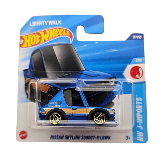 Nissan Skyline 2000GT-R LBWK Liberty Walk Blue and Gold - Hot Wheels - Scala 1/64