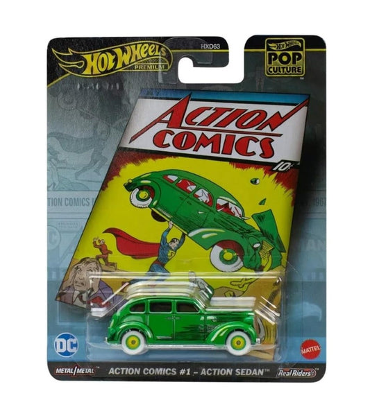 Action Commics #1 Action Sedan - Series POP Culture - Hot Wheels Premium - Scala 1/64