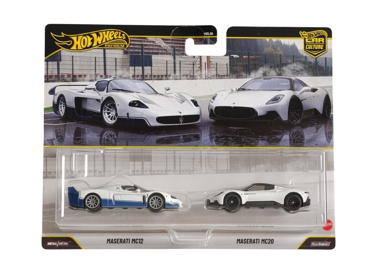 2-Pack Maserati MC12 - Maserati MC20 - Hot Wheels Premium - Scala 1/64