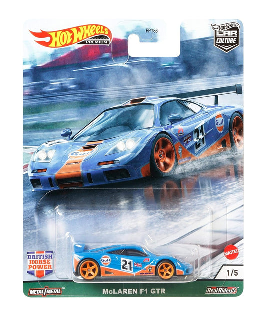 Hot Wheels Premium - Mclaren F1 GTR British Horse Power - Scala 1/64