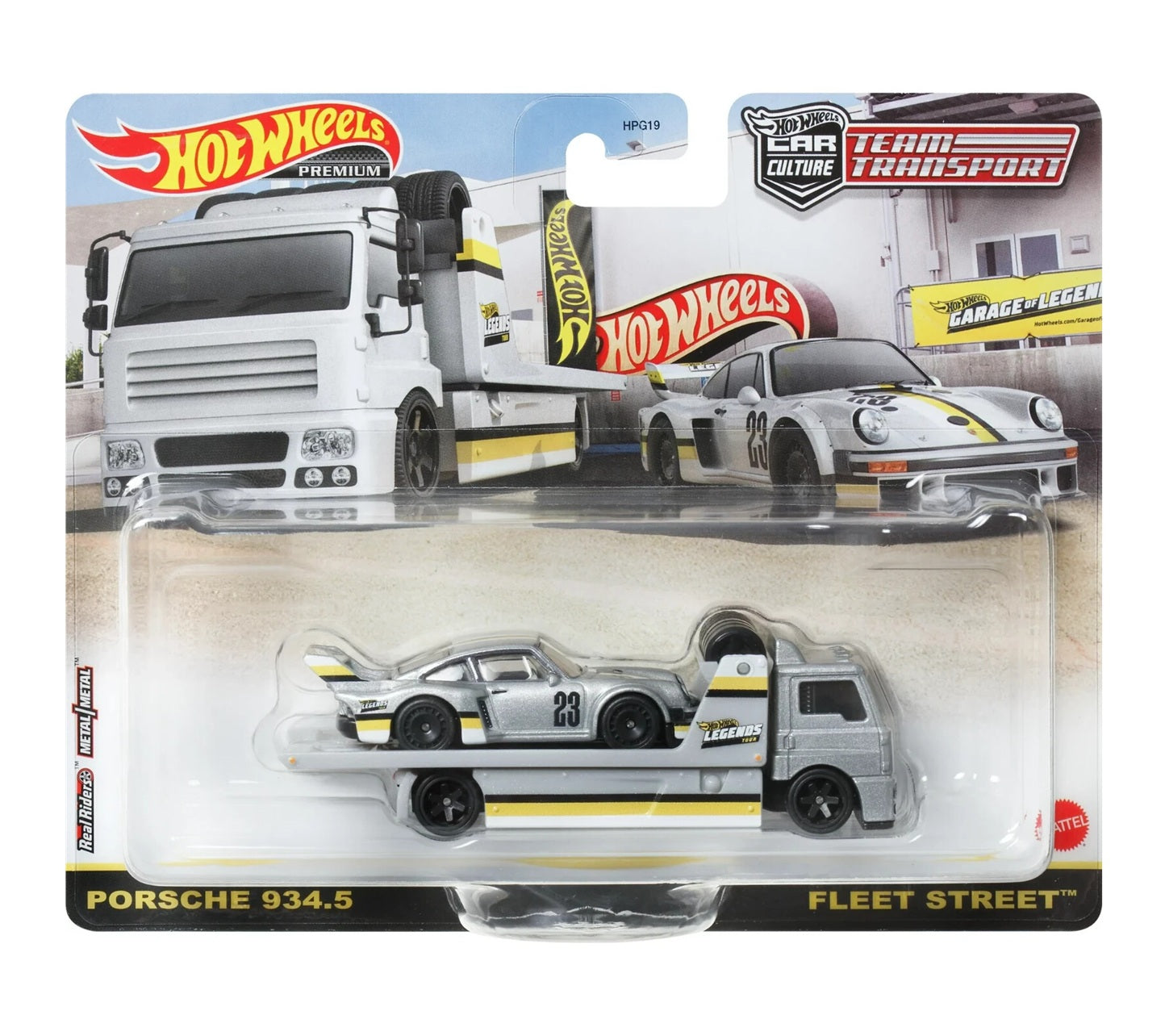 Porsche 934.5 + Fleet Street - Series Car Culture Team Transport - Hot Wheels Premium - Scala 1/64