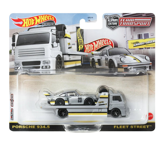 Porsche 934.5 + Fleet Street - Series Car Culture Team Transport - Hot Wheels Premium - Scala 1/64