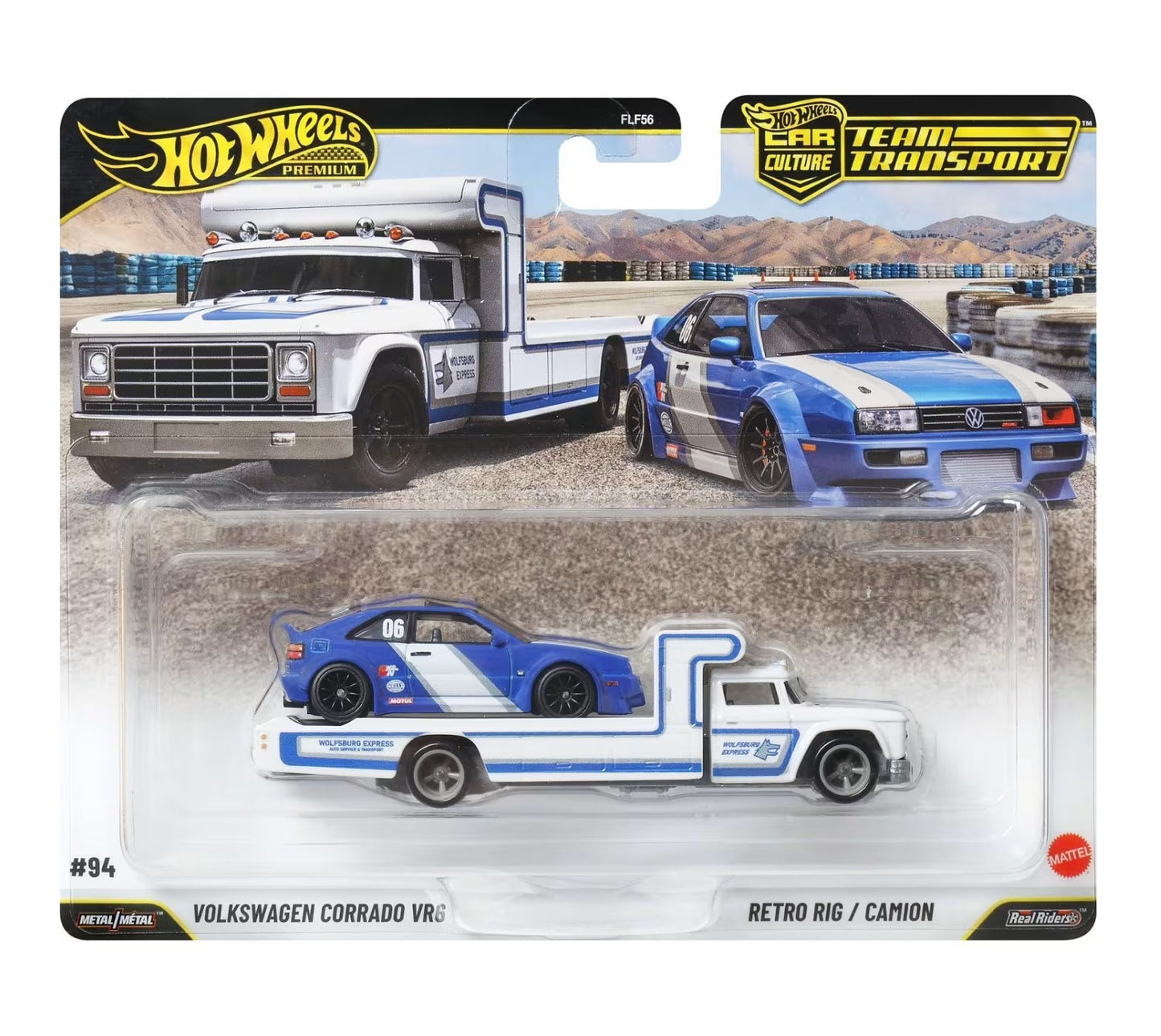 Volkswagen Corrado VR6 + Retro Rig - Series Car Culture Team Transport - Hot Wheels Premium - Scala 1/64