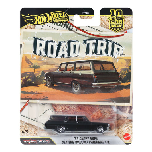 ’64 Chevy Nova Station Wagon Road Trip Series - Hot Wheels Premium - Scala 1/64