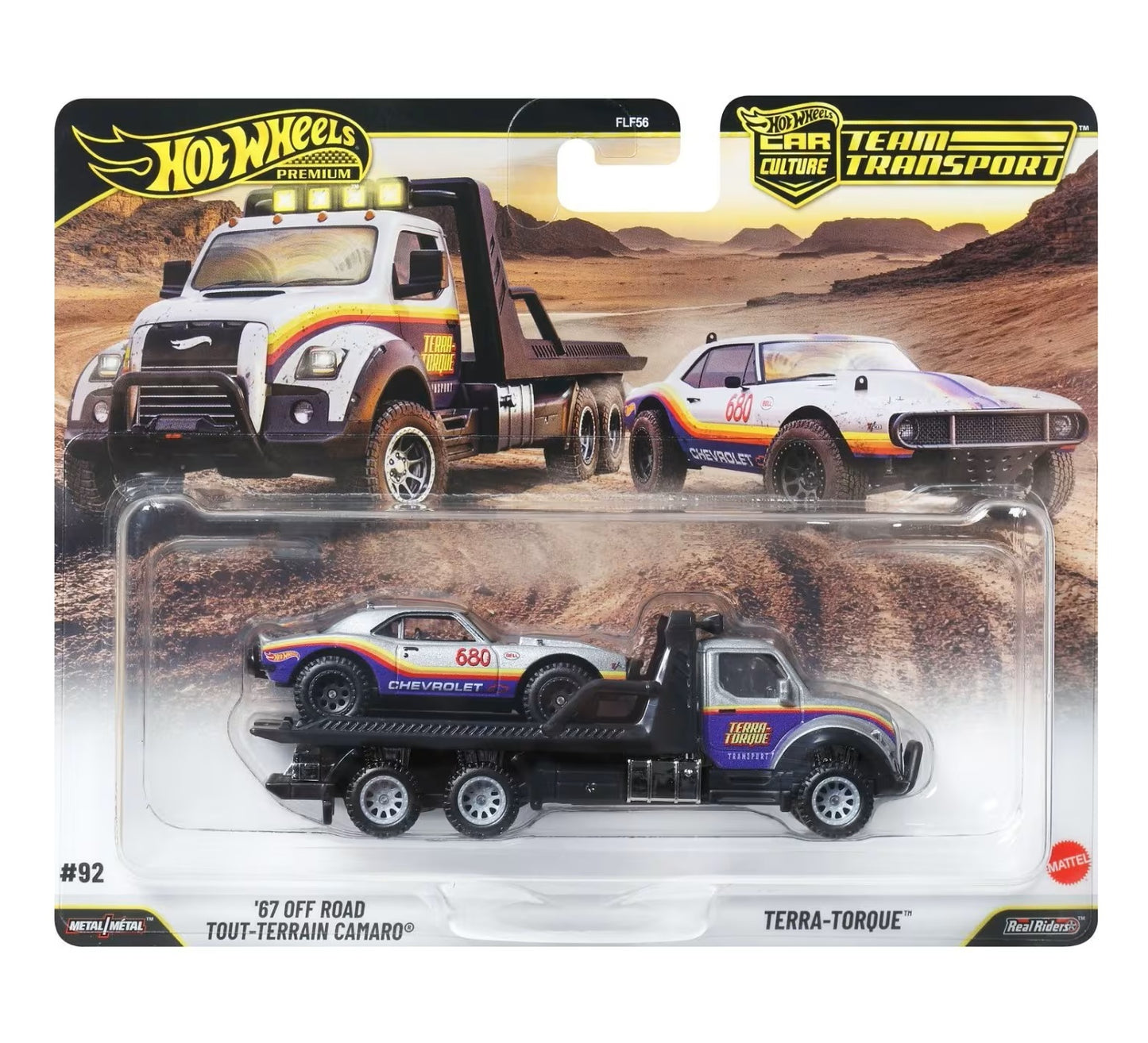 '67 Off Road Camaro + Terra-Torque - Series Car Culture Team Transport - Hot Wheels Premium - Scala 1/64