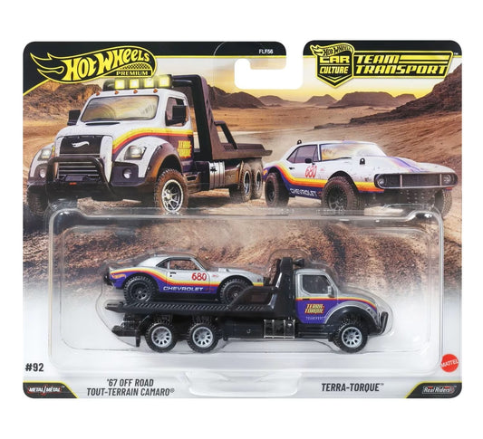 '67 Off Road Camaro + Terra-Torque - Series Car Culture Team Transport - Hot Wheels Premium - Scala 1/64