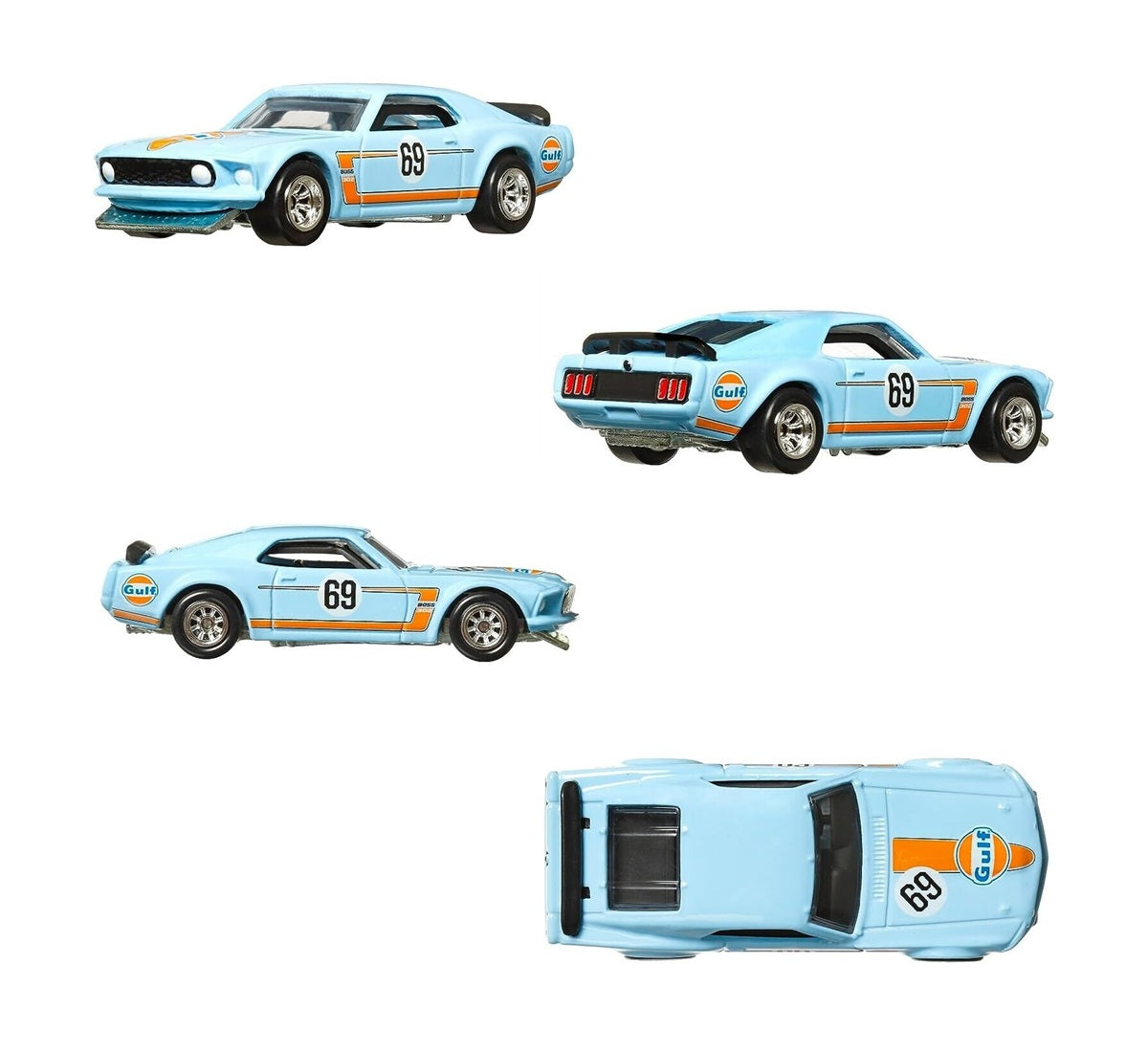 2-Pack 1969 Ford Mustang Boss 302 - 2014 Custom Mustang - Hot Wheels Premium - Scala 1/64