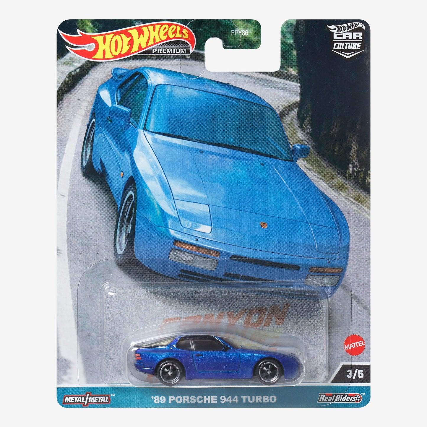 1989 Porsche 944 Turbo Metallic Blue - Series Car Culture - Hot Wheels Premium - Scala 1/64