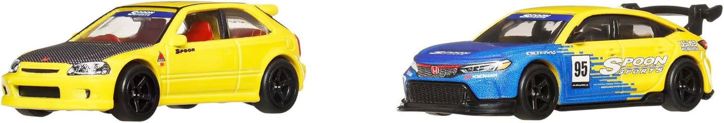 2-Pack '99 Honda Civic Type R (EK9) and Honda Civic Type R - Hot Wheels Premium - Scala 1/64