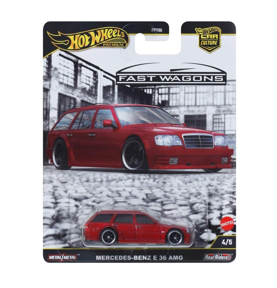 Mercedes-Benz E 36 AMG 36 Red Fast Wagons Series - Series Car Culture - Hot Wheels Premium - Scala 1/64