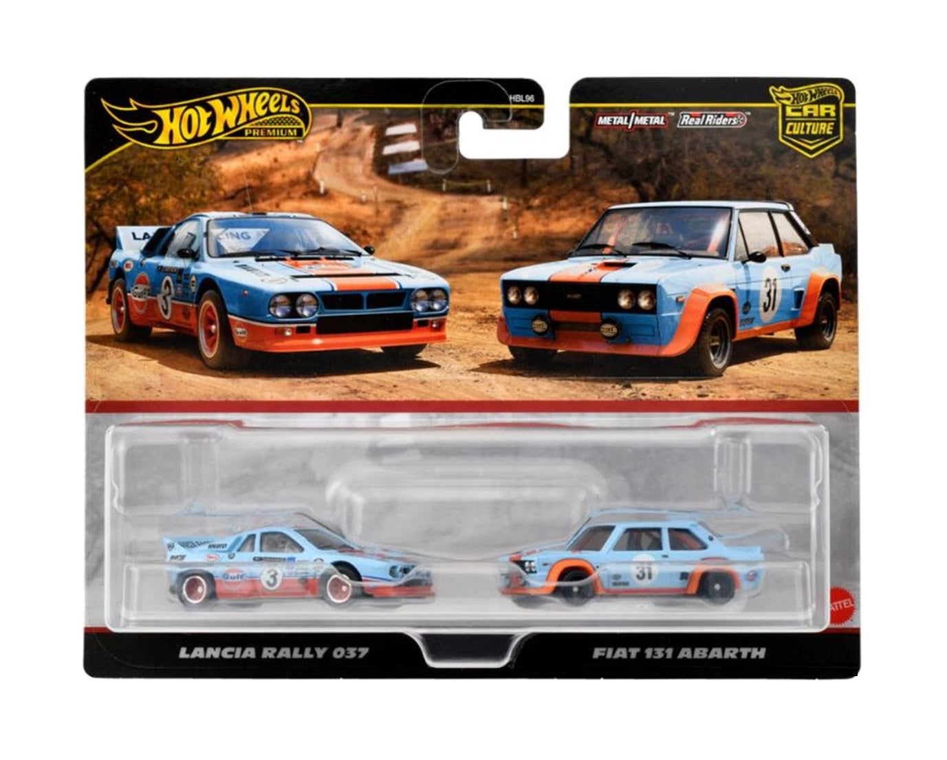 2-Pack Lancia Rally 037 and Fiat 131 Abarth - Hot Wheels Premium - Scala 1/64