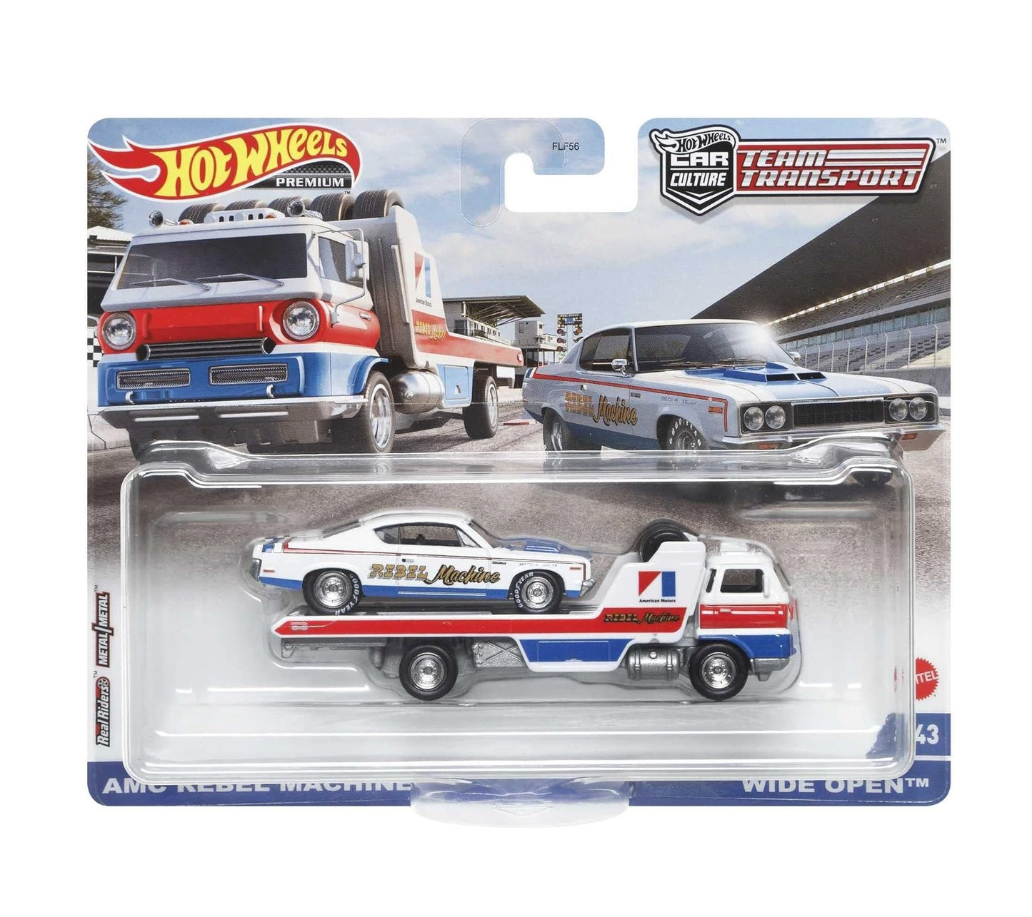 AMC Rebel Machine & Wide Open - Series Car Culture Team Transport - Hot Wheels Premium - Scala 1/64