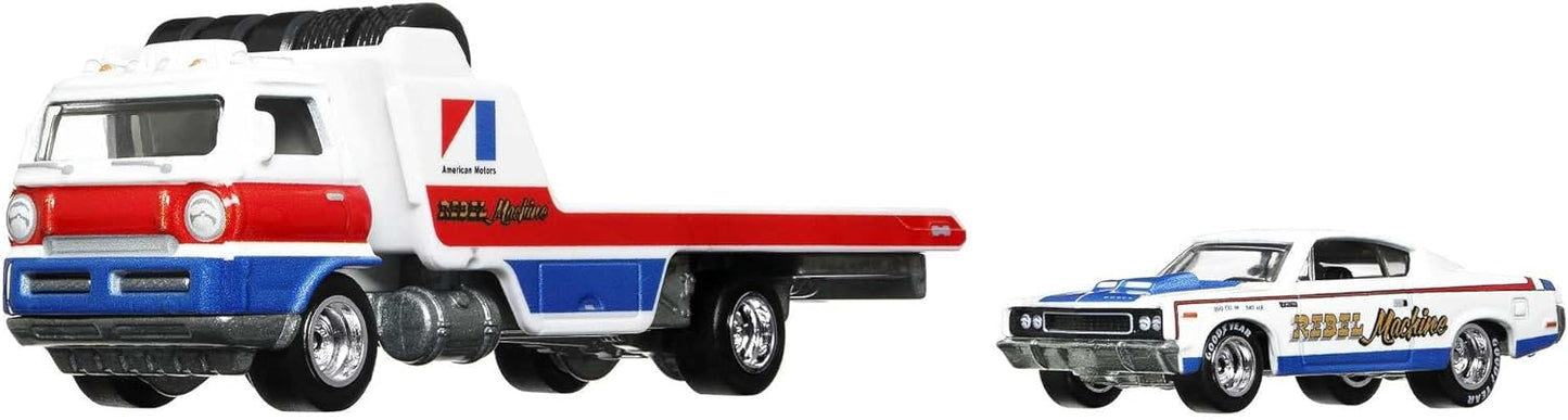 AMC Rebel Machine & Wide Open - Series Car Culture Team Transport - Hot Wheels Premium - Scala 1/64