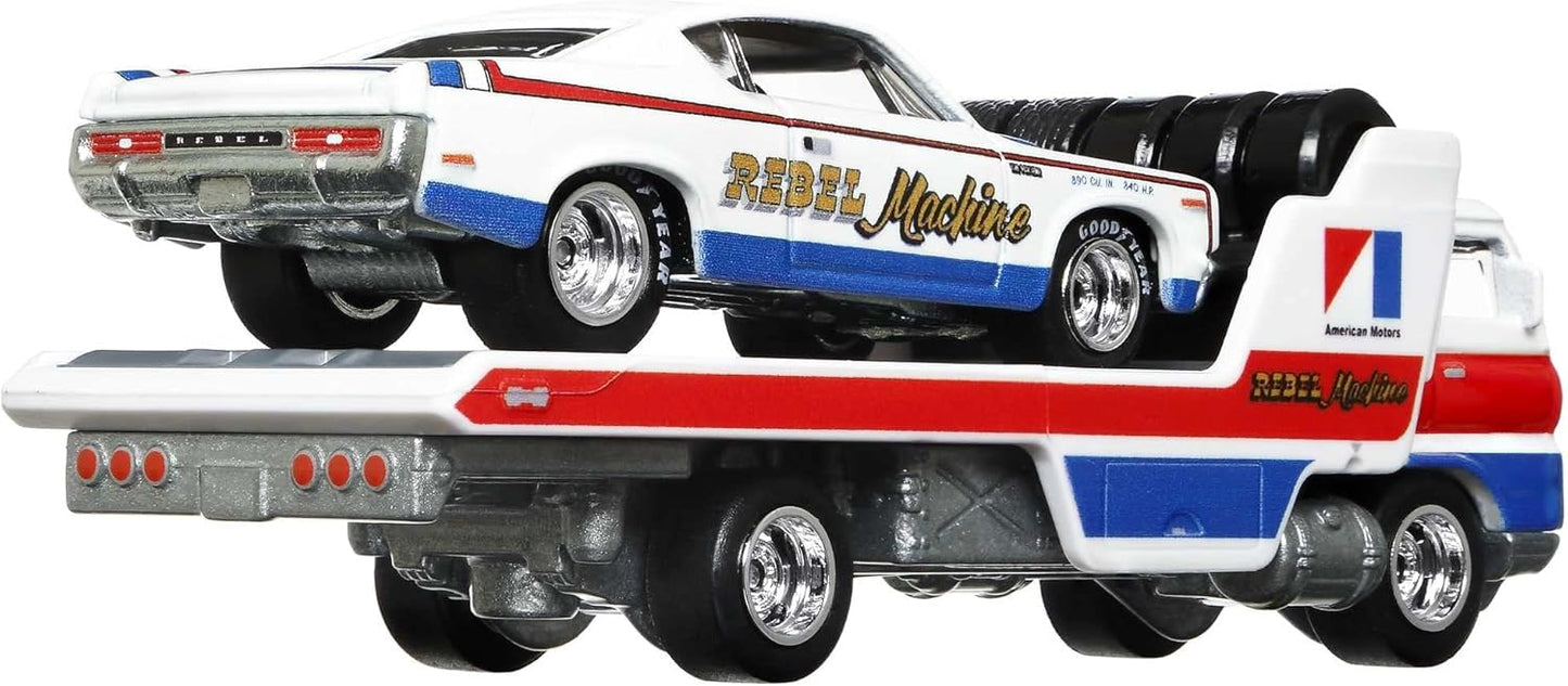AMC Rebel Machine & Wide Open - Series Car Culture Team Transport - Hot Wheels Premium - Scala 1/64