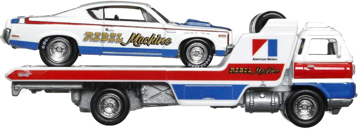 AMC Rebel Machine & Wide Open - Series Car Culture Team Transport - Hot Wheels Premium - Scala 1/64