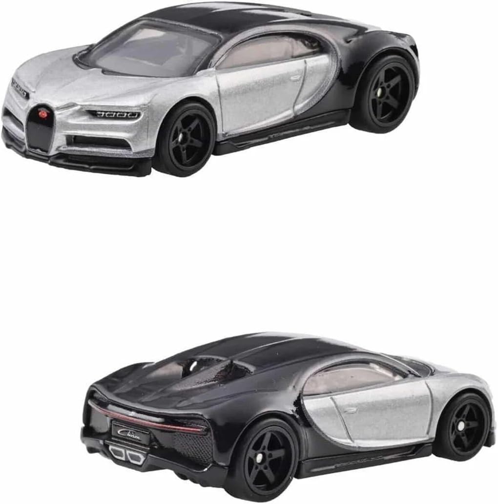 2-Pack Bugatti Veyron and 16' Bugatti Chiron - Hot Wheels Premium - Scala 1/64