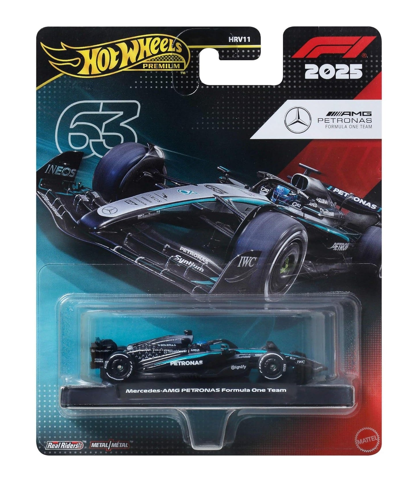 Set 5 Modelli 2025 - Formula 1 - Hot Wheels Premium - Scala 1/64