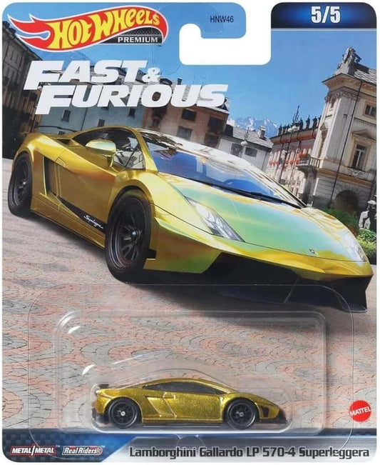 Lamborghini Gallardo LP 570-4 Superleggera (Gold) - Series Fast and Furious - Hot Wheels Premium - Scala 1/64