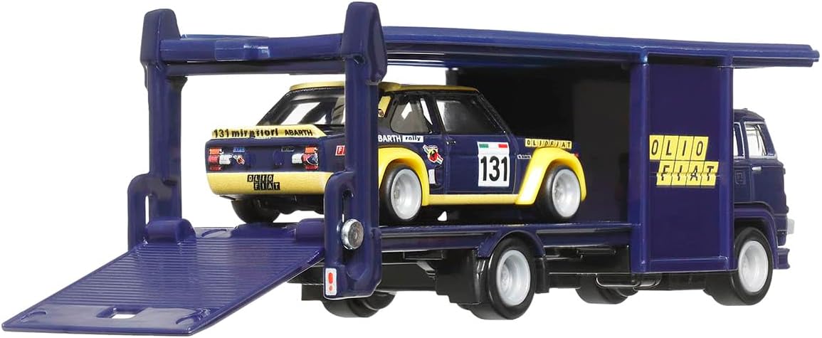 Fiat 131 Abarth Second Story Lorry - Series Car Culture Team Transport - Hot Wheels Premium - Scala 1/64