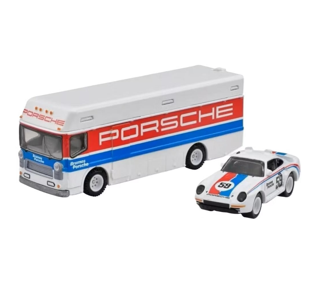 Porsche 959 (1986) + Euro Hauler - Series Car Culture Team Transport - Hot Wheels Premium - Scala 1/64