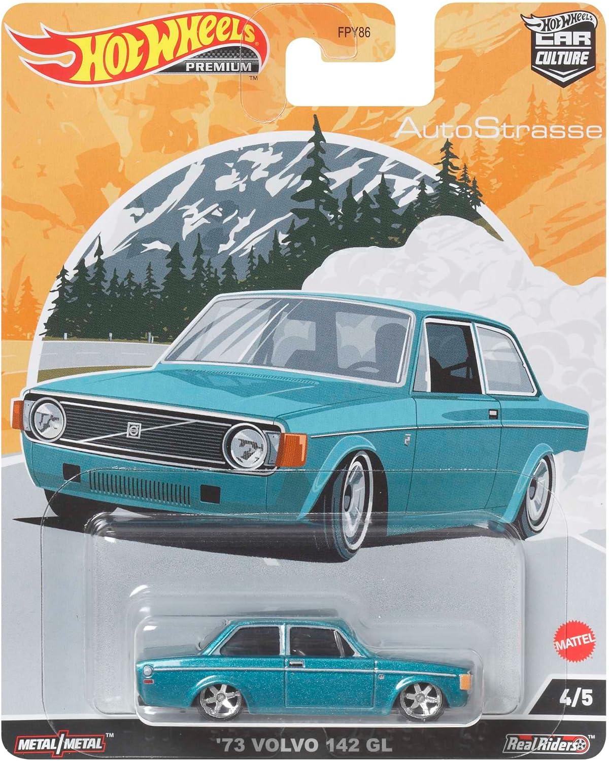 1973 Volvo 142 GL Blue - Series Car Culture - Hot Wheels Premium - Scala 1/64