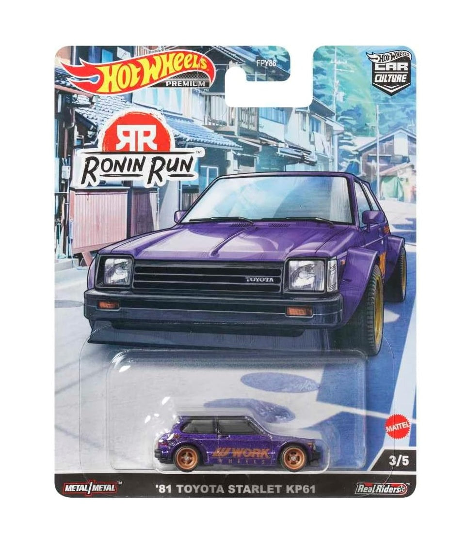 '81 Toyota Starlet KP61 Ronin Run - Series Car Culture - Hot Wheels Premium - Scala 1/64