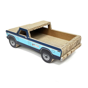 Tiragraffi Gatto a forma di pickup blu foto 02