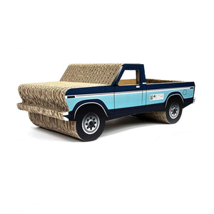 Tiragraffi Gatto a forma di pickup blu foto 04