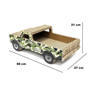 Tiragraffi Gatto a forma di pickup mimetico misure