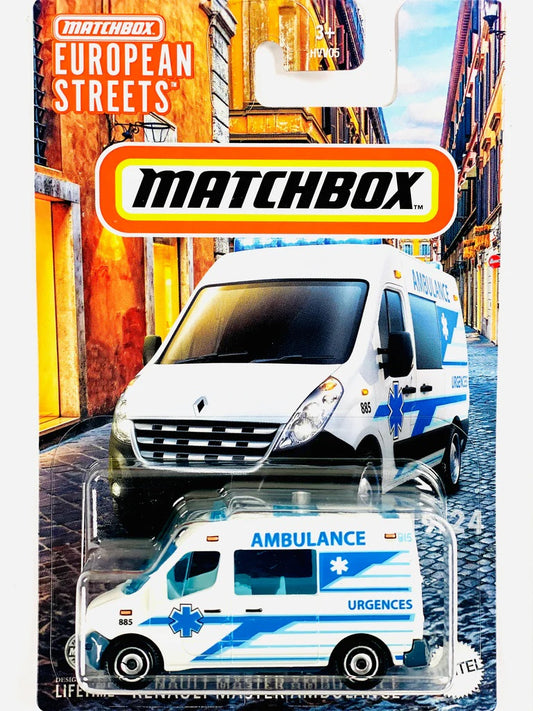 Renault Master Ambulance Series European Streets 19/24 - Matchbox - Scala 1/64 Circa