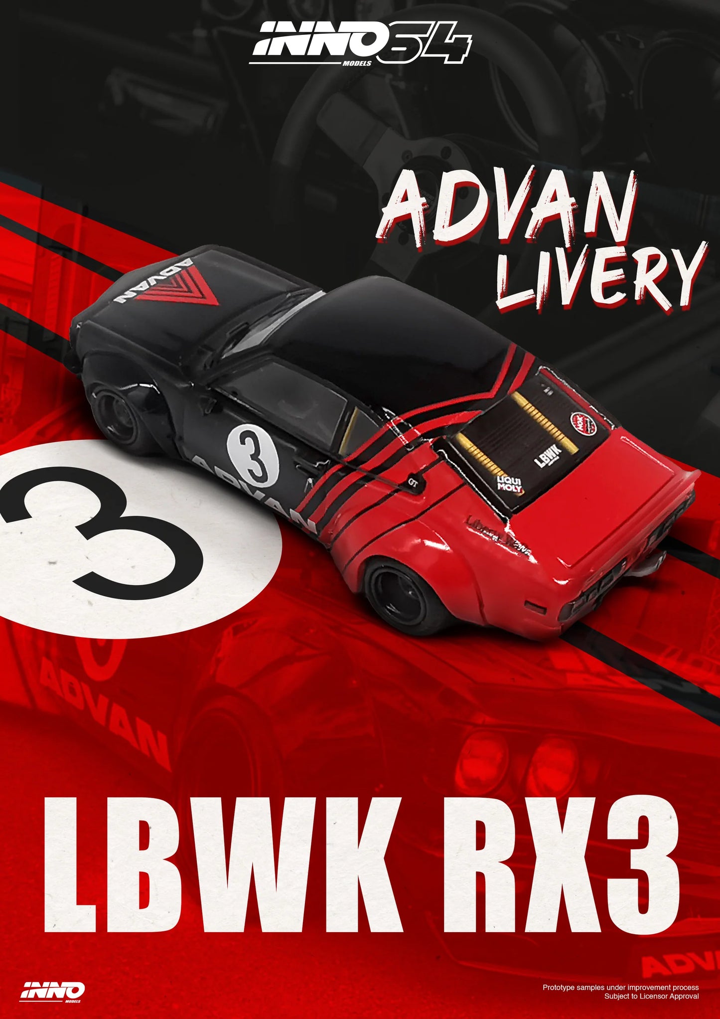 LBWK Mazda RX3 Savanna *Advan Livery* - INNO64 - Scala 1/64 IN64-LBWKRX3-02