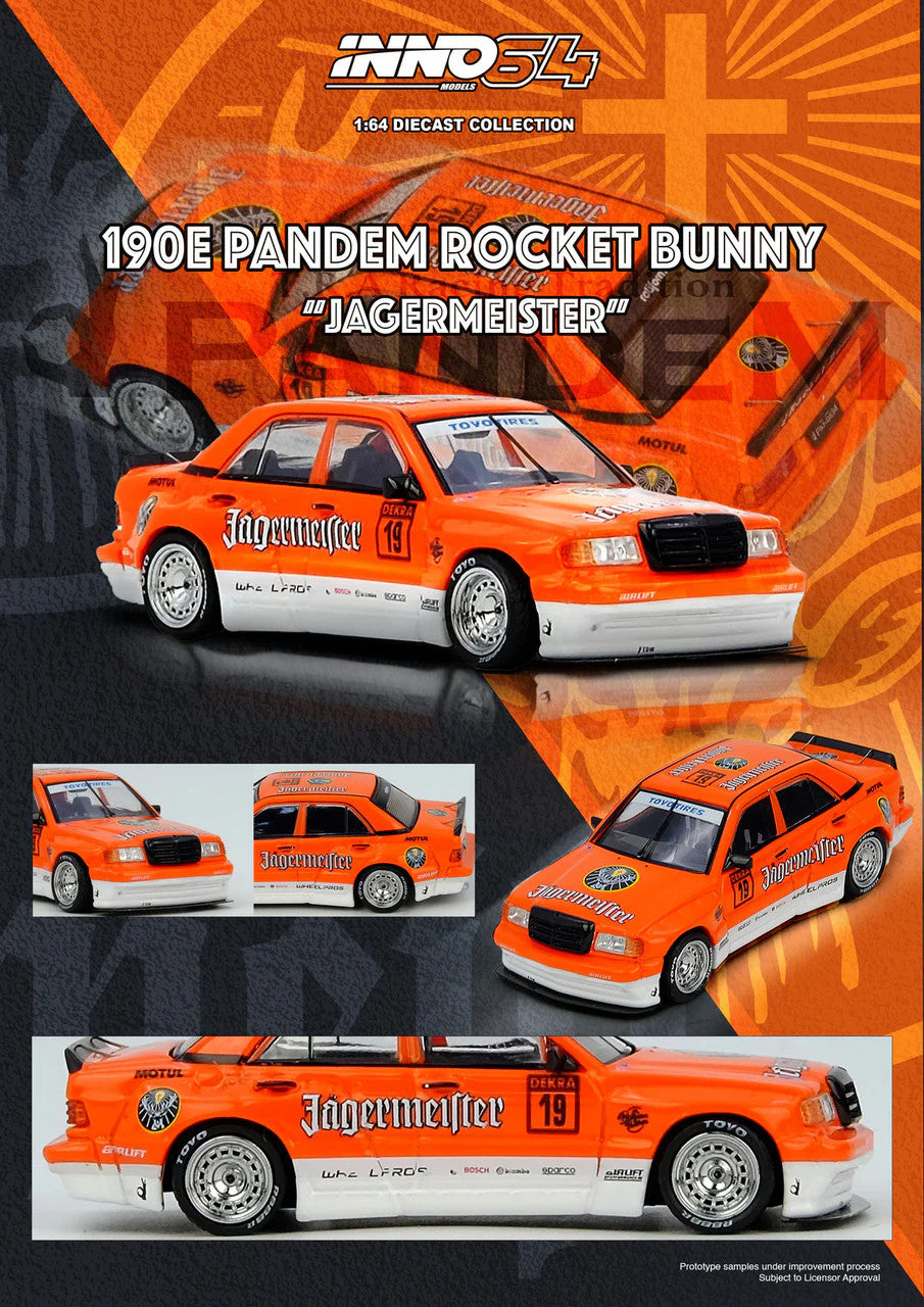 Mercedes 190E Pandem Rocket Bunny Jäegermeister - INNO64 - Scala 1/64 IN64-190EP-JGMT